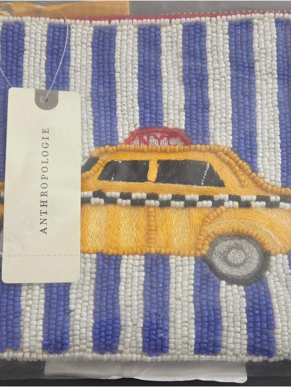 NWT Anthropologie Taxi Beaded Pouch/ Bag- City Edition In New York - Picture 3 of 3